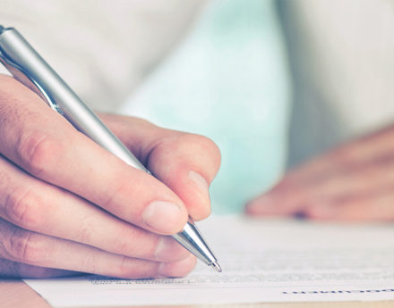Person writing