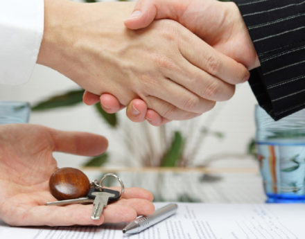 handshake between two people