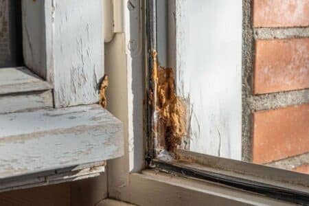 dry rot in window frame