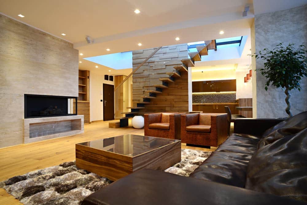 Inside of a duplex apartment