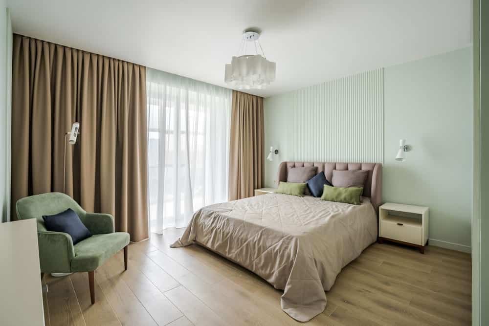 photo of bedroom with a laminated floor