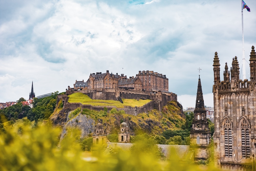 Edinburgh Castle on a cloudy day